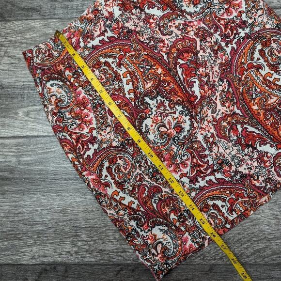 Loft Petite Paisley Lined Mini Skirt Size 00P - Picture 4 of 5